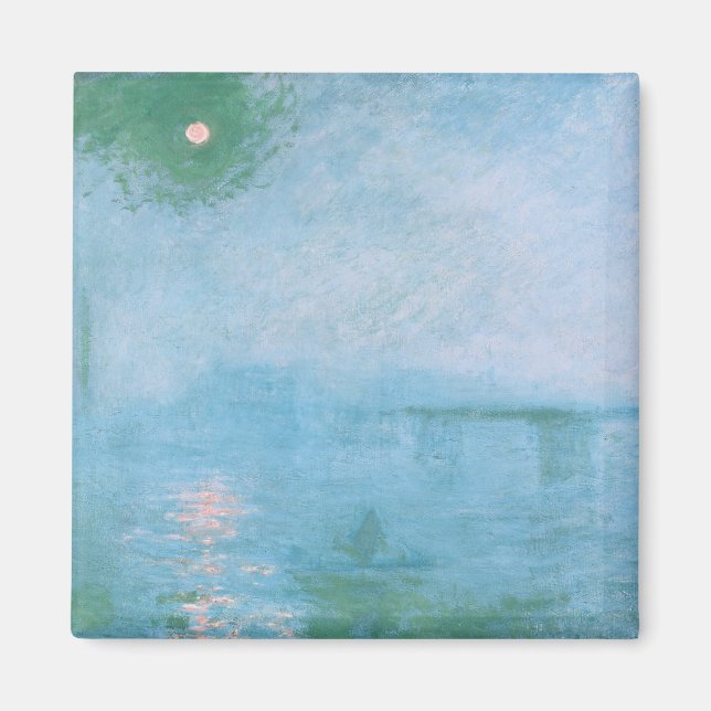 Fog on the Thames (by Claude Monet) Magnet (Front)