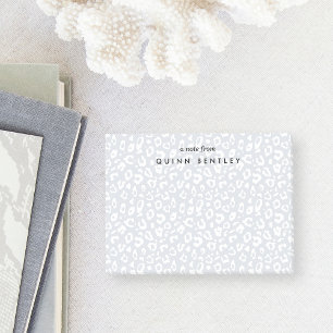 Fog Pastel Leopard Print Personalised Post-it Notes