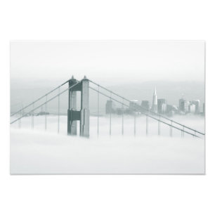 Fog rolls through the San Francisco bay 2 Photo Print