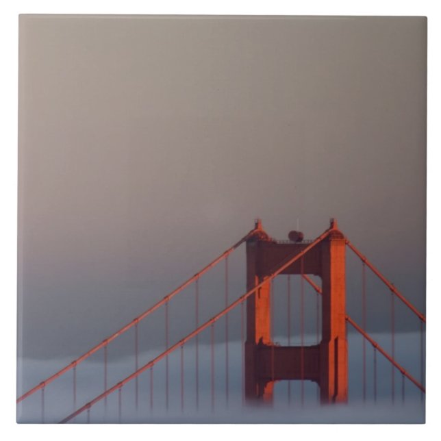 Fog rolls through the San Francisco bay covering Tile (Front)