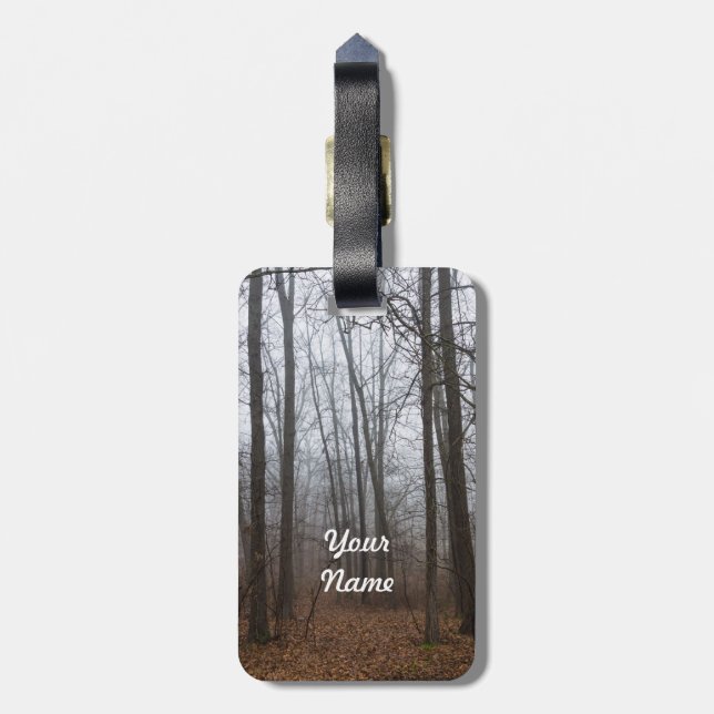 Fog Through The Woods Luggage Tag (Back Vertical)