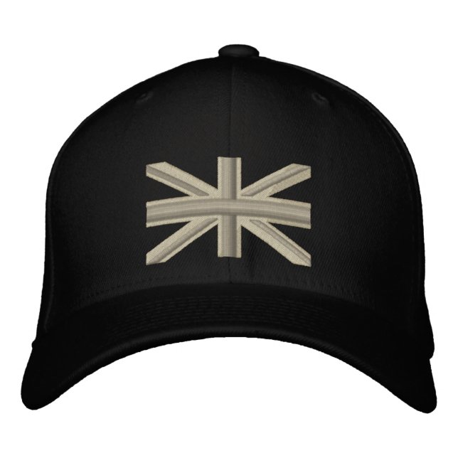 Fog Union Jack Flag England Swag Embroidery Embroidered Hat (Front)