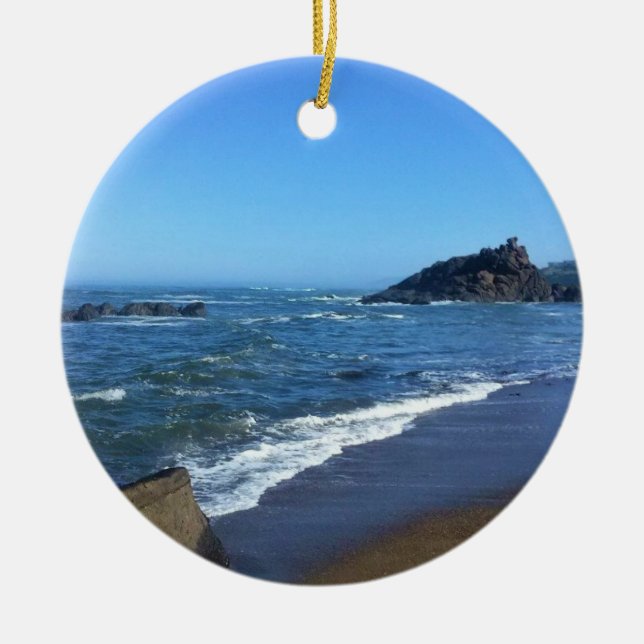 Fogarty Creek, Oregon Ceramic Tree Decoration (Front)