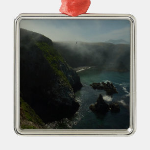 Foggy Anacapa Island at Channel Islands Metal Tree Decoration