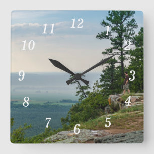 Foggy At Petit Jean Wall Clock