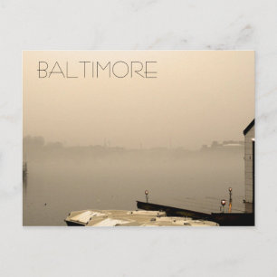 Foggy Baltimore Postcard