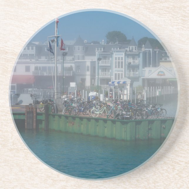 Foggy Bike Dock Coaster (Front)