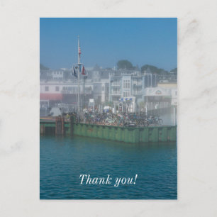 Foggy Bike Dock Postcard