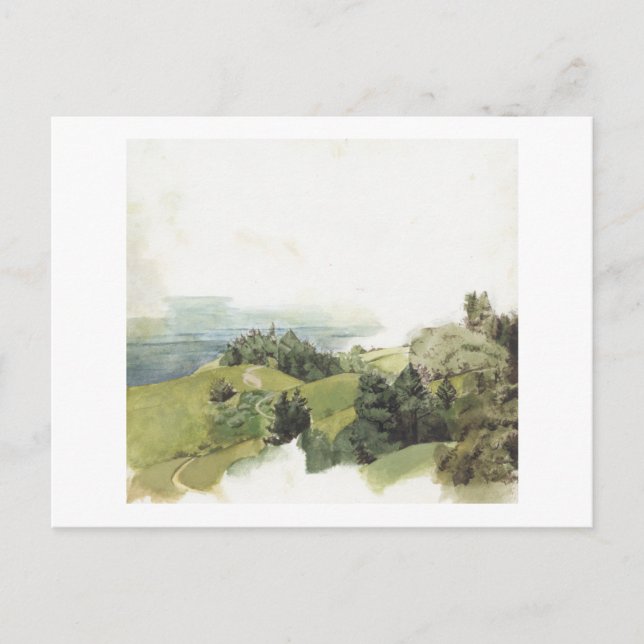Foggy California Hills Postcard (Front)