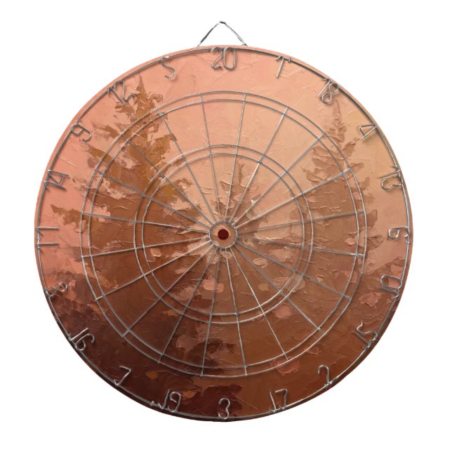 Foggy Cedar Trees in Warm Colours Dartboard (Front)