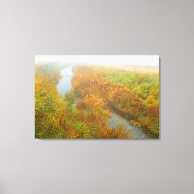 Foggy creek canvas print (Front)