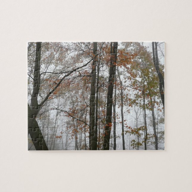 Foggy Fall in Pennsylvania Autumn Nature Jigsaw Puzzle (Horizontal)