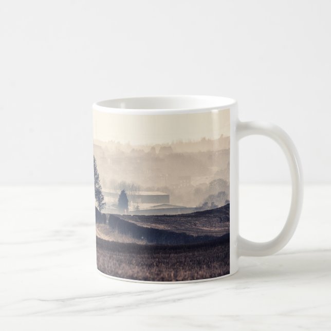 Foggy Fields Landscape Coffee Mug (Right)