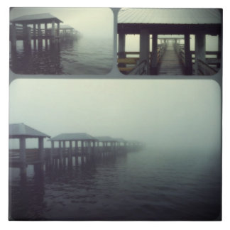 Foggy Fishing Pier 2 Mississippi Gulf Coast Tile