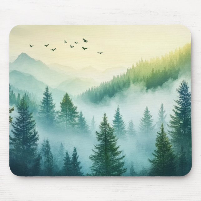 Foggy Forest Mouse Mat (Front)