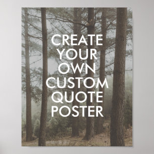 Foggy Forest Nature Landscape Custom Quote Poster