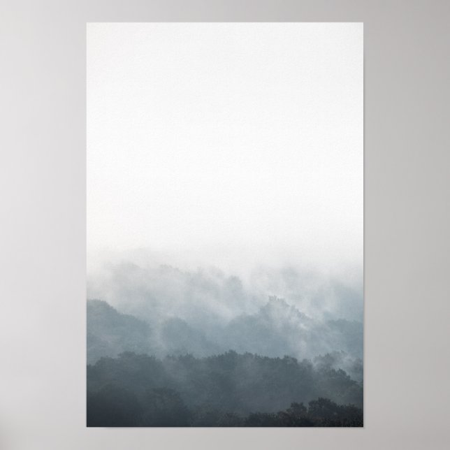 Foggy Forest Nature Photo Poster (Front)