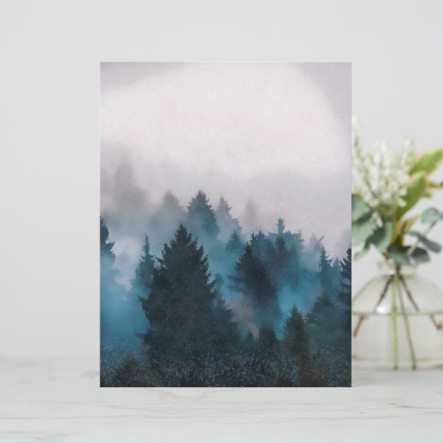 Foggy forest Paper Sheet (Standing Front)