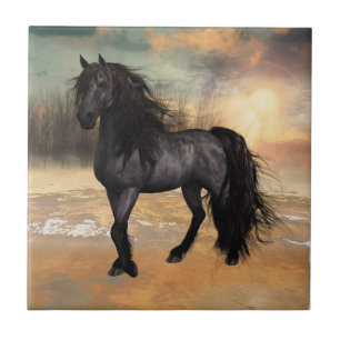 Foggy Friesian Morning Tile