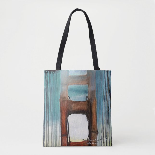 "Foggy Golden Gate" by AlarsenArtist Tote Bag (Front)
