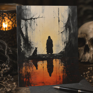 Foggy Gothic Landscape Postcard