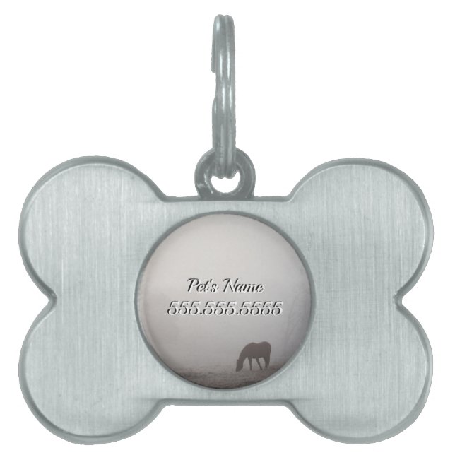Foggy Grazing Pet Name Tag (Front)