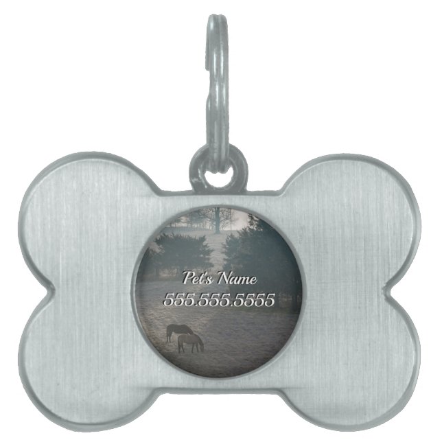 Foggy Grazing Pet Name Tag (Front)