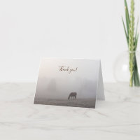 Foggy Grazing Thank You Card