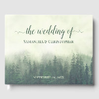 Foggy Green Mountains & Pines Rustic Wedding