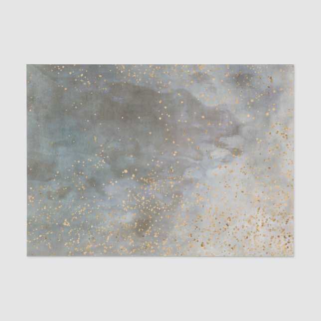 Foggy grey sky starfield parchment paper (Front)