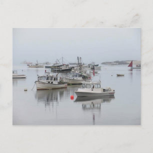 "Foggy Harbour" Postcard