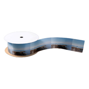 Foggy Horizon Past White Point Satin Ribbon