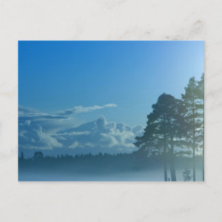 foggy lake in Finland Postcard