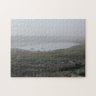 Foggy Landscape Inlet Pool California West Coast Jigsaw Puzzle