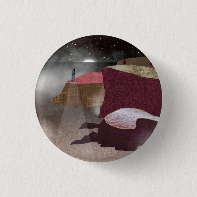 Foggy Lighthouse 3 Cm Round Badge (Front)
