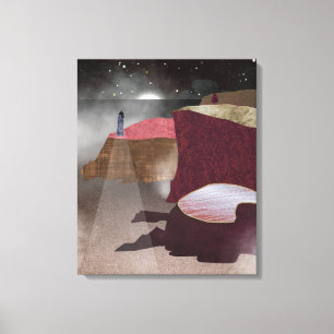 Foggy Lighthouse Canvas Print