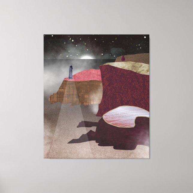 Foggy Lighthouse Canvas Print (Front)