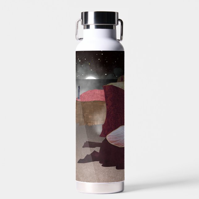 Foggy Lighthouse Water Bottle (Front)