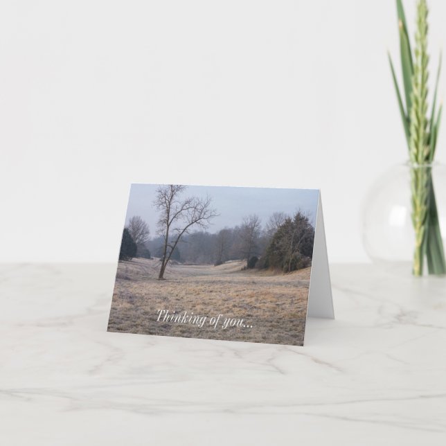 Foggy Meadow Thinking Of You Card (Front)