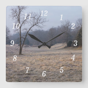 Foggy Meadow Wall Clock