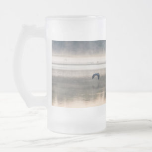 Foggy Morning Flight Frosted Glass Beer Mug