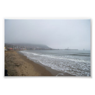 Foggy Morning on South Bay Beach, Scarborough Photo Print