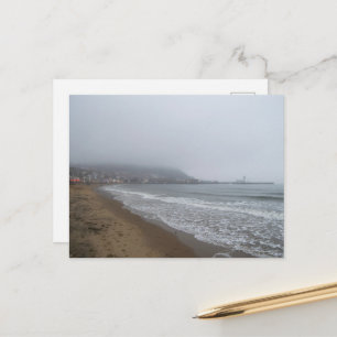 Foggy Morning on South Bay Beach, Scarborough Postcard