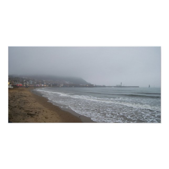 Foggy Morning on South Bay Beach, Scarborough Poster (Front)