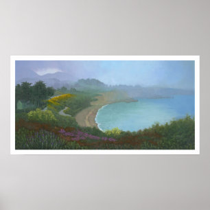 Foggy Morning on the Bluffs Poster