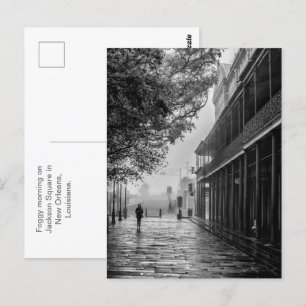 Foggy morning walk Jackson Square Postcard