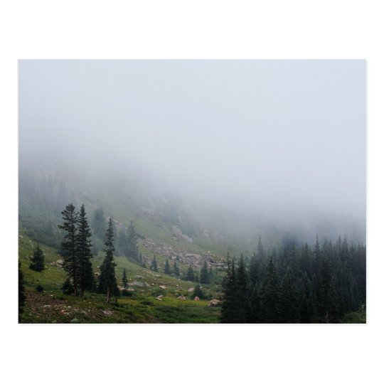 Foggy Mountain Slope photo postcard