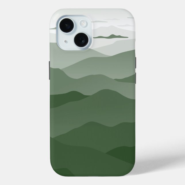 Foggy Mountains Misty Morning Magical Green Case-Mate iPhone Case (Back)