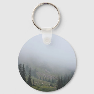 Foggy Mountainside keychain