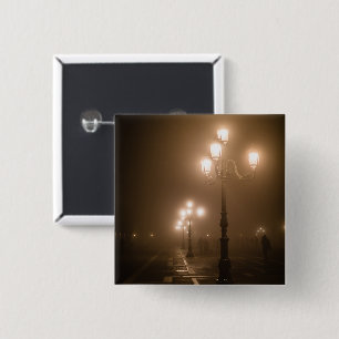 Foggy Piazza San Marco, Venice 15 Cm Square Badge